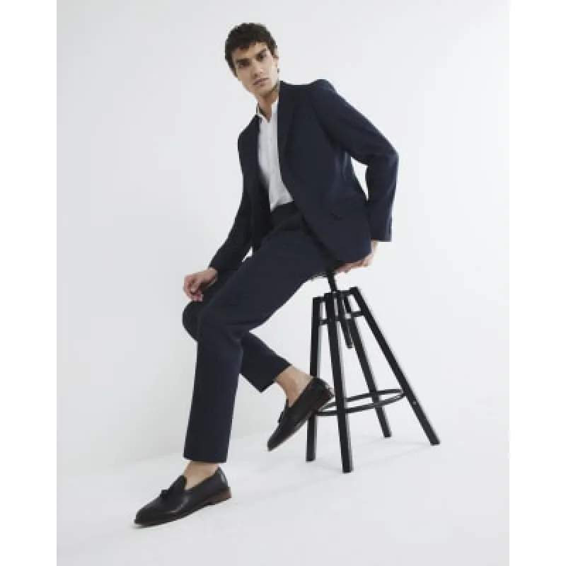 Navy Stretch Skinny Fit Suit Trousers sold by River Island