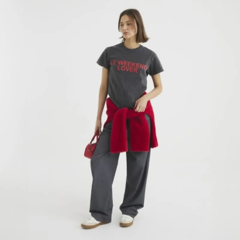 Grey Le Weekend Lover T-Shirt sold by River Island