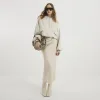 Cream Satin Maxi Skirt sold by River Island