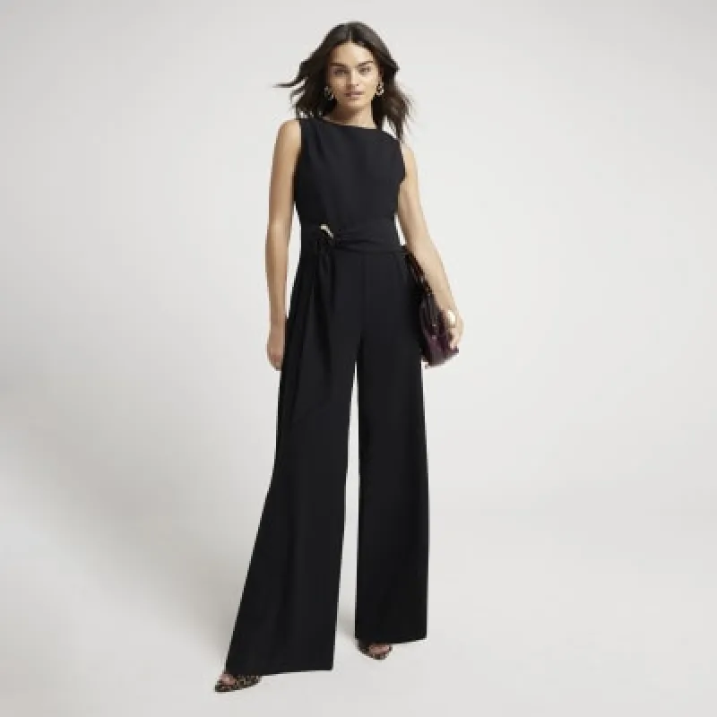 Black belted jumpsuit sold by River Island