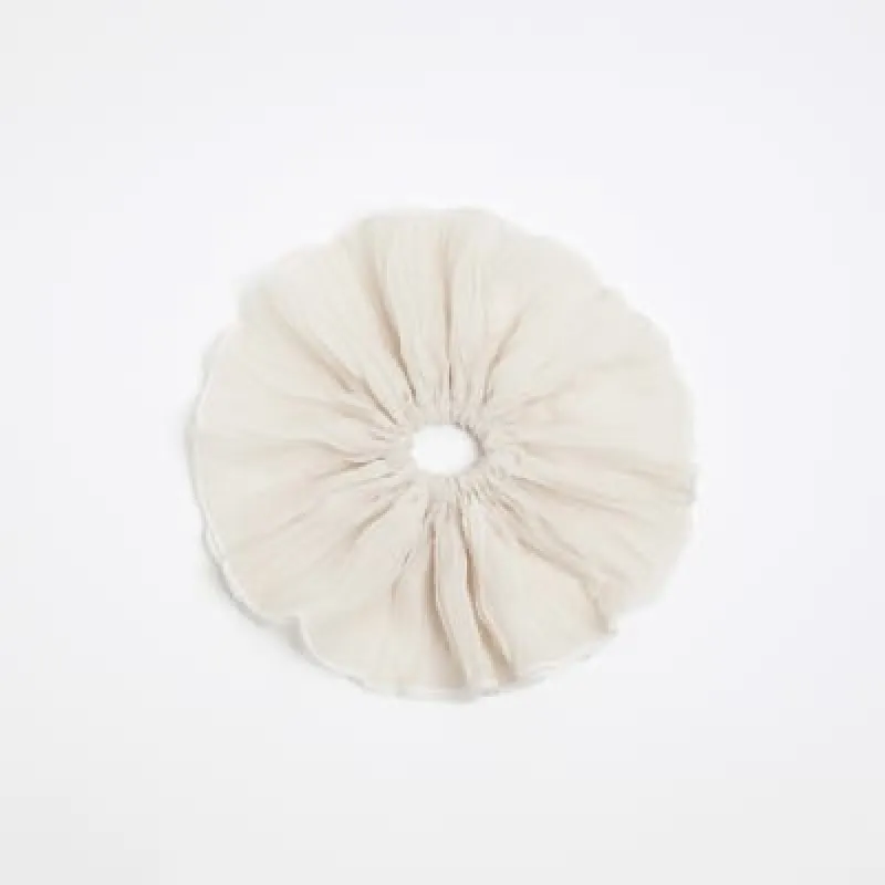 Cream Pleat Organza Scrunchie sold by River Island