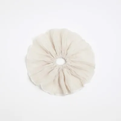 Cream Pleat Organza Scrunchie sold by River Island