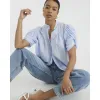 Blue Short Sleeve Pleated Blouse sold by River Island
