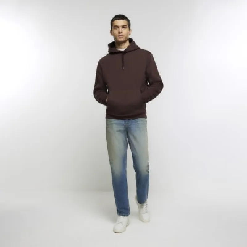 Blue straight fit jeans sold by River Island