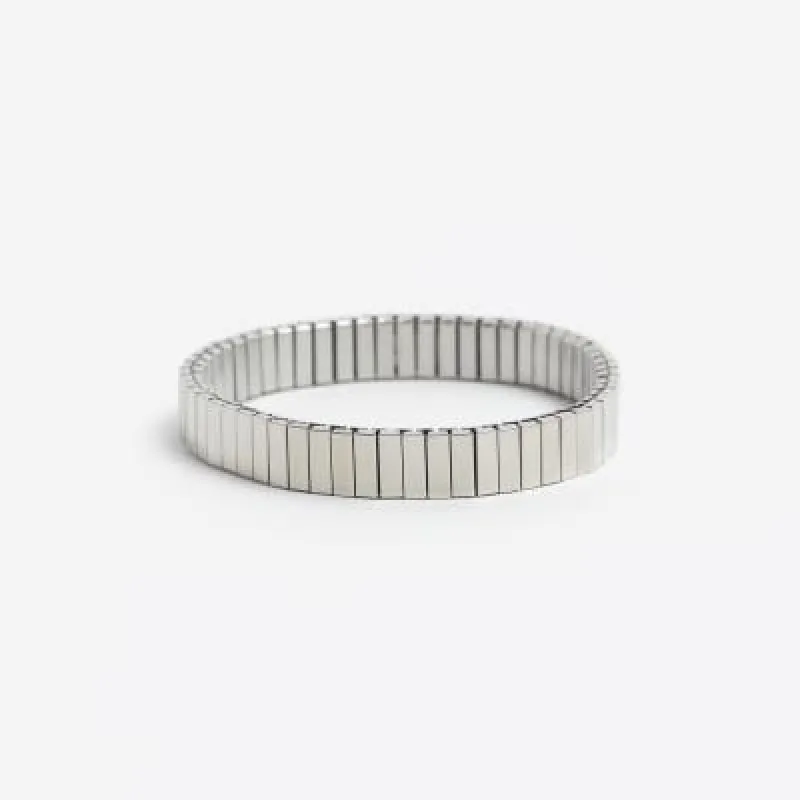 Silver steel watch strap bracelet sold by River Island