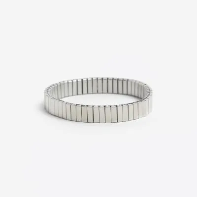 Silver steel watch strap bracelet sold by River Island