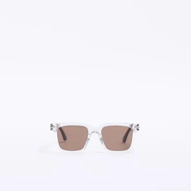 Brown tortoise shell square sunglasses sold by River Island