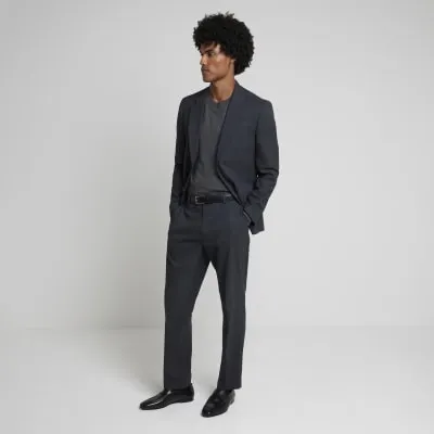Charcoal Stretch Slim Fit Suit Trousers sold by River Island