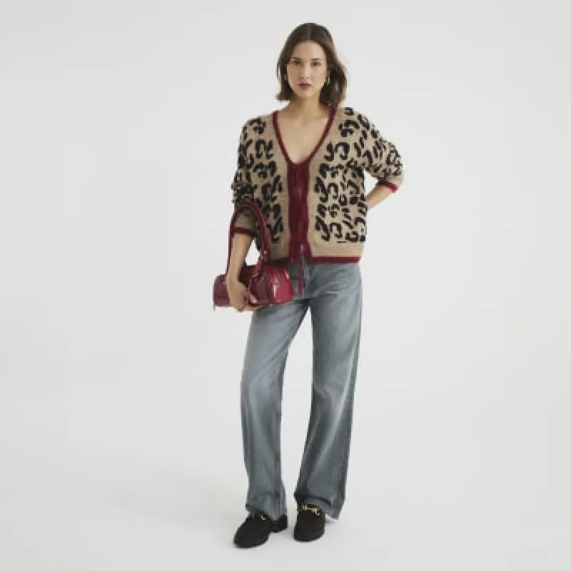 Brown Leopard Print Cardigan sold by River Island