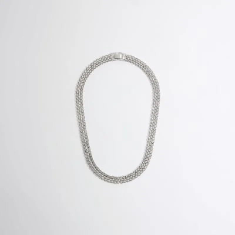 Silver multirow chain bracelet sold by River Island