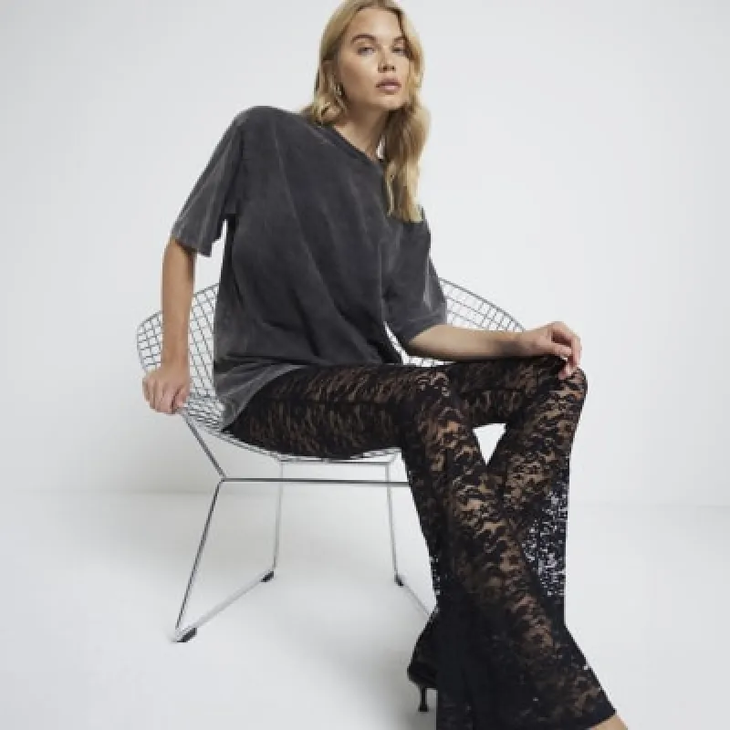 Grey washed oversized t-shirt sold by River Island