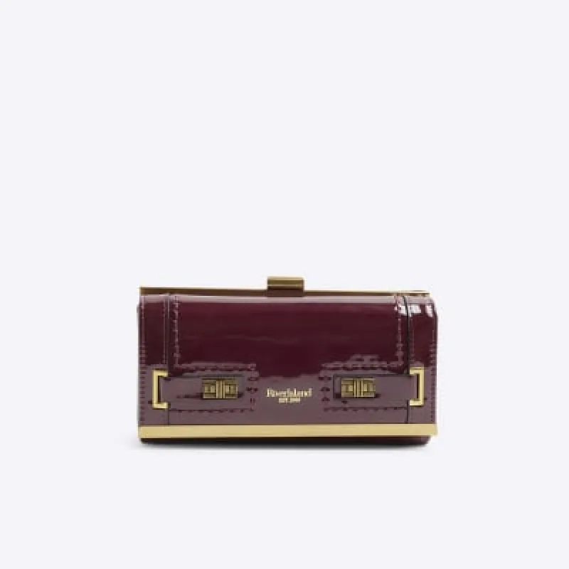 Red lock clip top purse sold by River Island