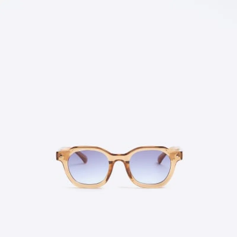 Orange square preppy sunglasses sold by River Island