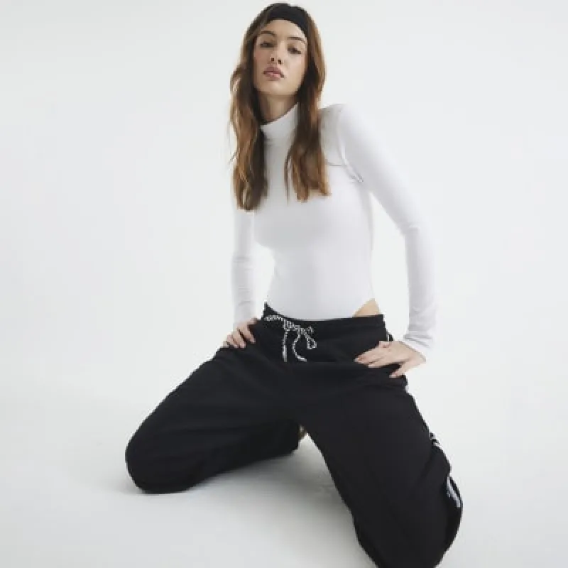White Long Sleeve Roll Neck Bodysuit sold by River Island
