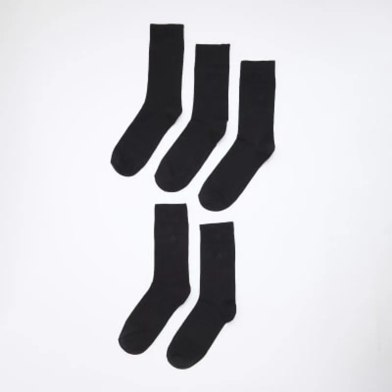 Black 5 Pack Japanese Circle Socks sold by River Island