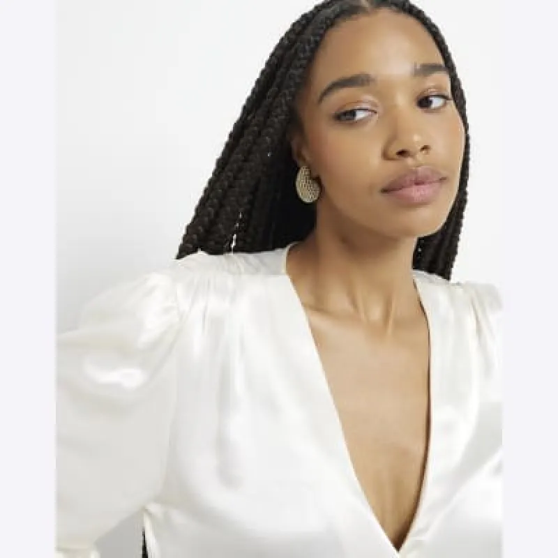 Gold Cupchain Domed Earrings sold by River Island