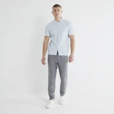 Grey Textured Smart Joggers sold by River Island