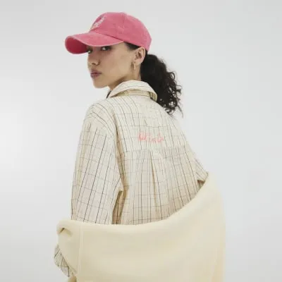 Cream Long Sleeve Embroidered Stripe Shirt sold by River Island