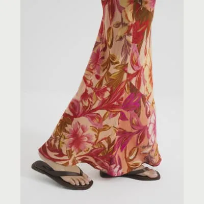 Brown Leather Flip Flop Flat Sandals sold by River Island