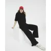 Black High Waisted Wide Leg Joggers sold by River Island