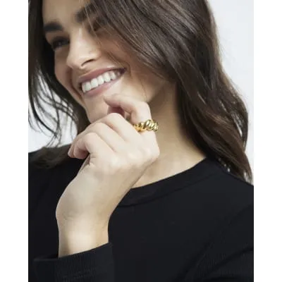 Gold Twisted Ring sold by River Island