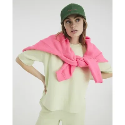 Lime Short Sleeve Boxy T-shirt sold by River Island