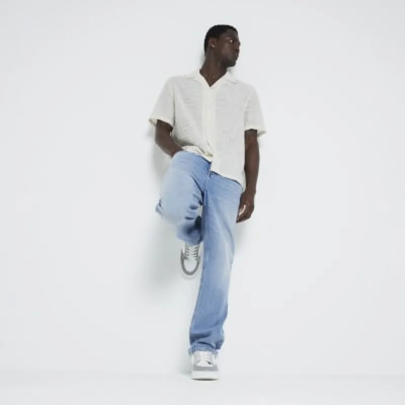 Beige Jacquard Floral Shirt sold by River Island