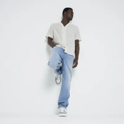 Beige Jacquard Floral Shirt sold by River Island