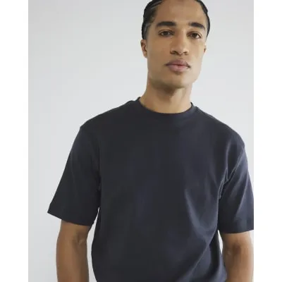 Grey Slim Fit Short Sleeve T-Shirt sold by River Island