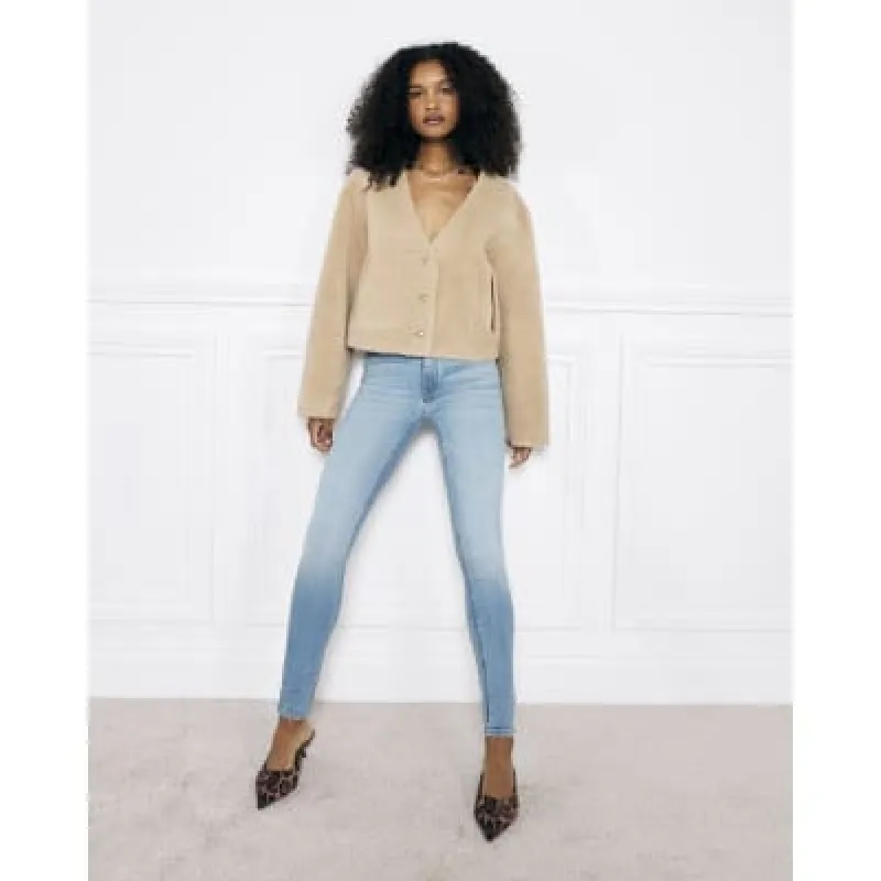 Blue Mid Rise Skinny Jeans sold by River Island