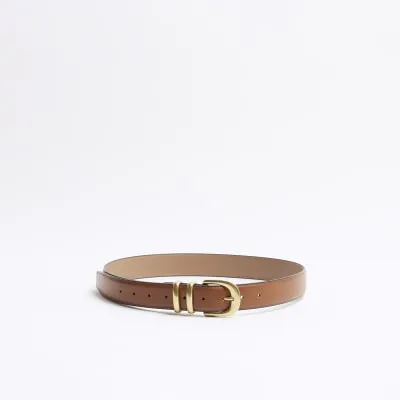 Brown faux leather belt sold by River Island