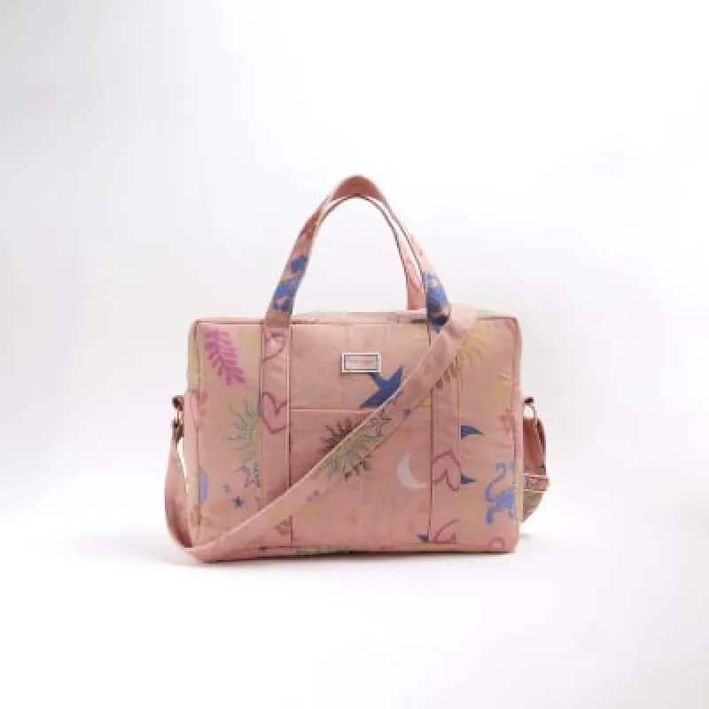 Pink Canvas Sun And Moon Travel Bag sold by River Island