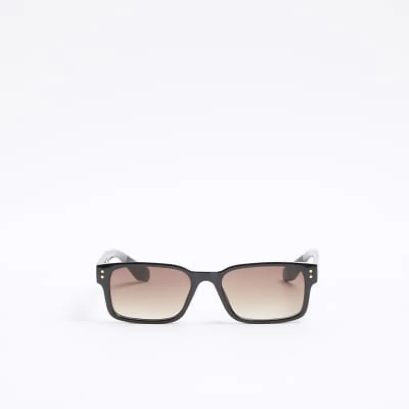 Black Slim Wayfarer Sunglasses sold by River Island