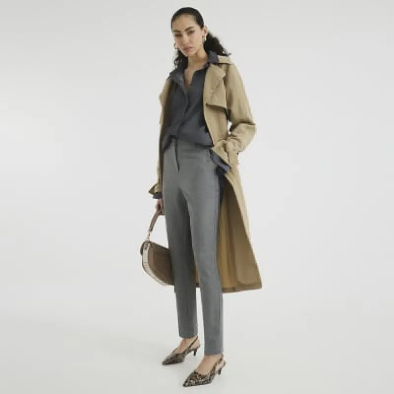 Grey Elastic Back Cigarette Trousers sold by River Island