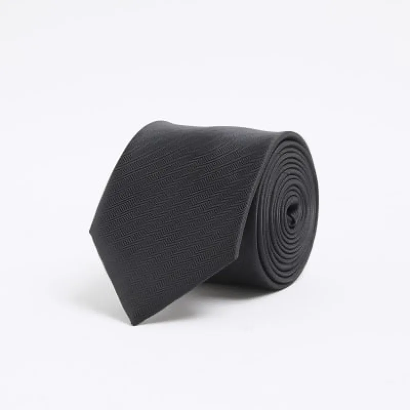 Black Herringbone Tie sold by River Island