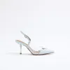 Blue Perspex Sling Back Court Heels sold by River Island
