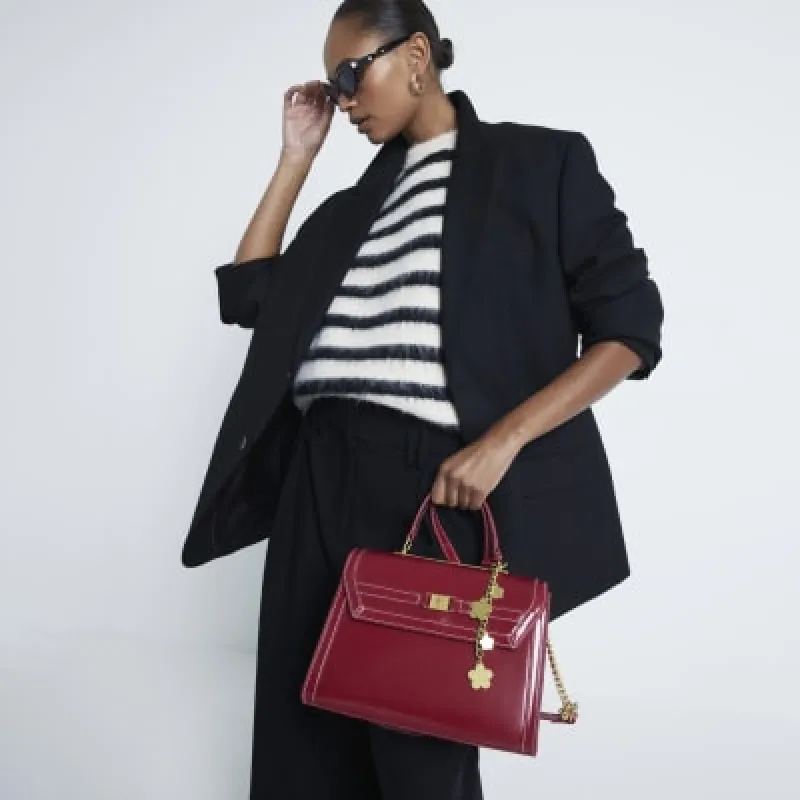 Red Cross Body Top Handle Bag sold by River Island
