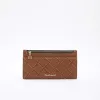 Brown Faux Leather Woven Zipped Pouch sold by River Island