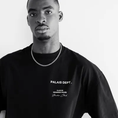 Black Palaise Dept T-Shirt sold by River Island