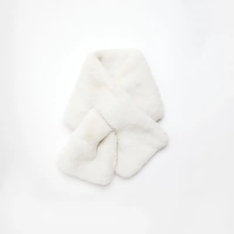 White Faux Fur Scarf sold by River Island