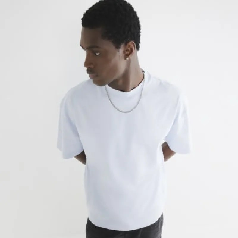 Blue Short Sleeve Oversized T-Shirt sold by River Island