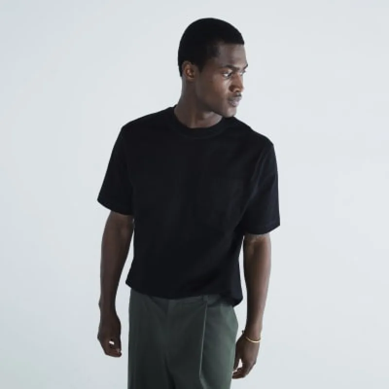 Black Regular Fit Pocket T-Shirt sold by River Island