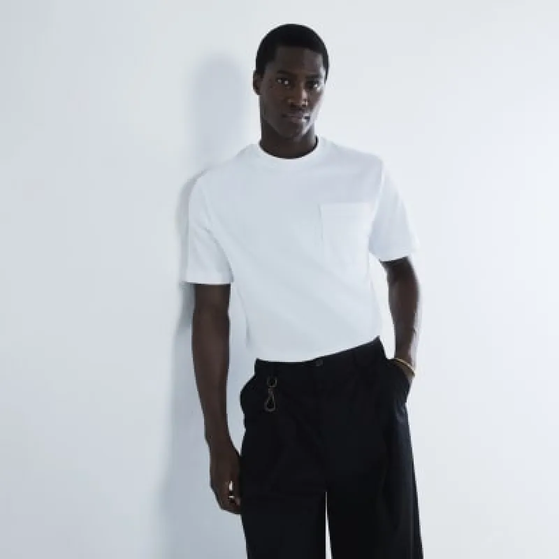 White Regular Fit Pocket T-Shirt sold by River Island