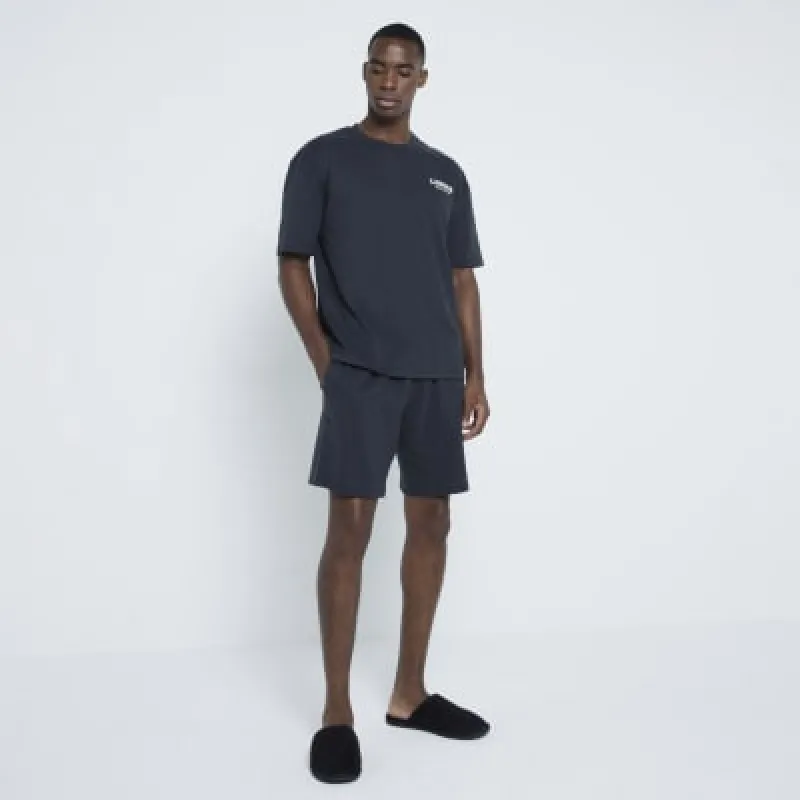 Grey Luminis Pyjama Short Set sold by River Island