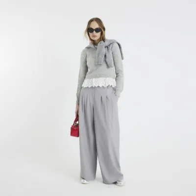 Grey Frill Jumper sold by River Island