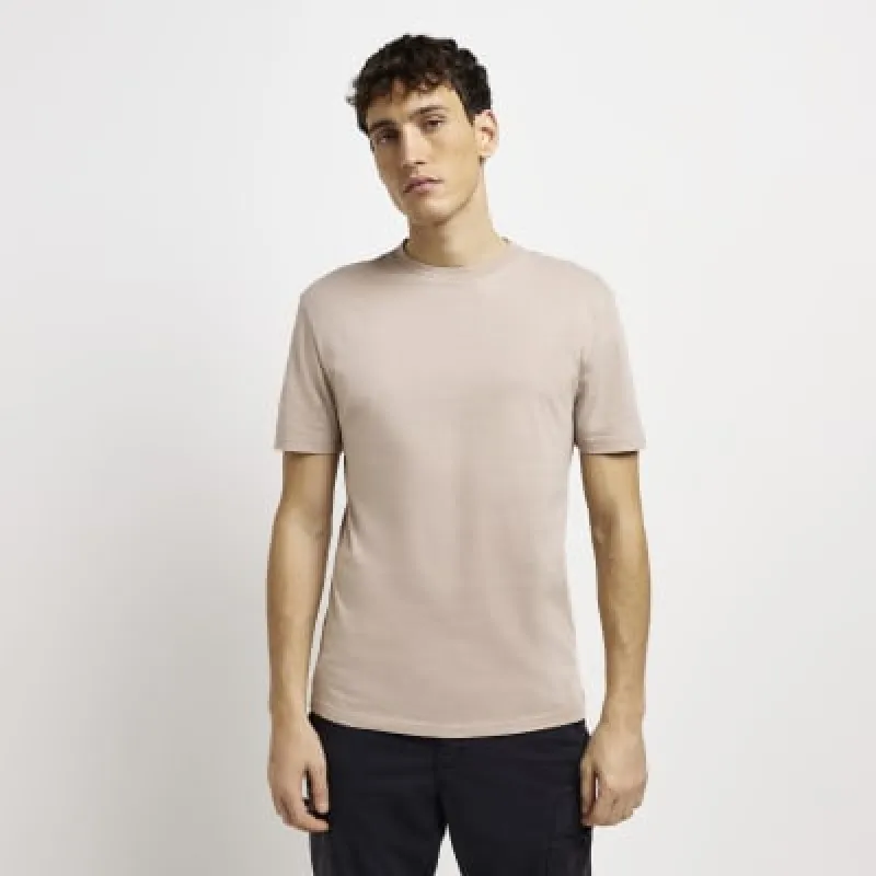 Stone slim fit t-shirt sold by River Island
