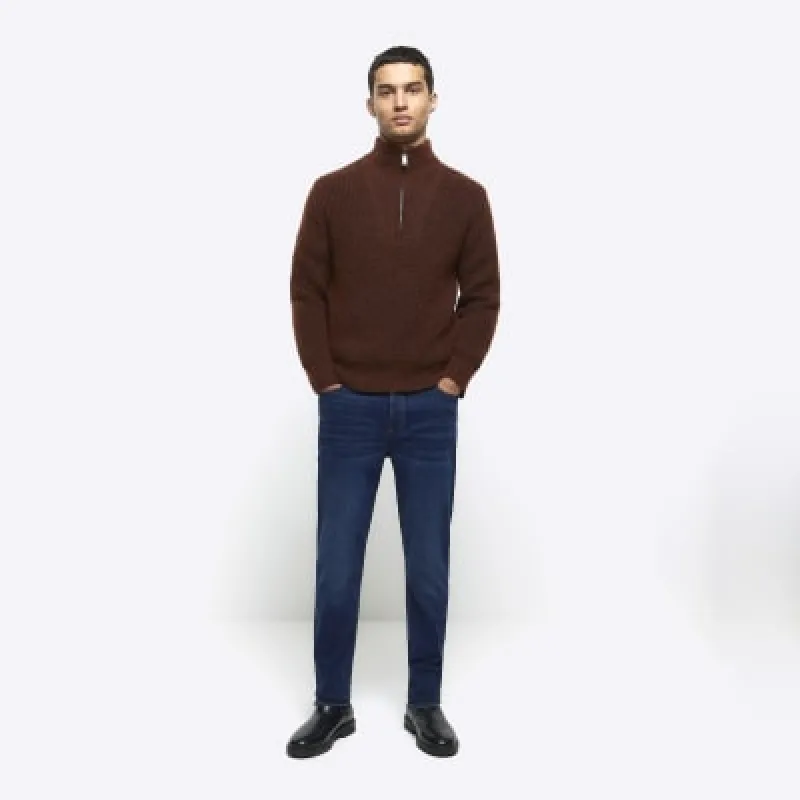 Blue Slim Fit Jeans sold by River Island