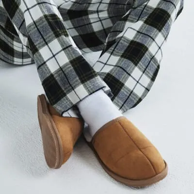 Brown Faux Fur Mule Slippers sold by River Island