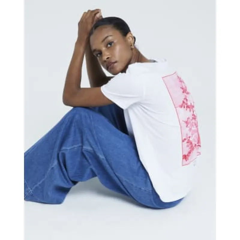 White Tokyo Floral graphic Back Print t-shirt sold by River Island