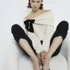 Beige Bardot Bow Jumper sold by River Island